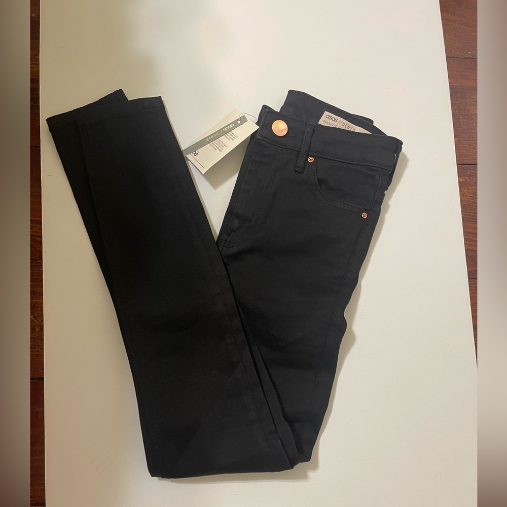NWT asos black skinny jeans UK 24/30